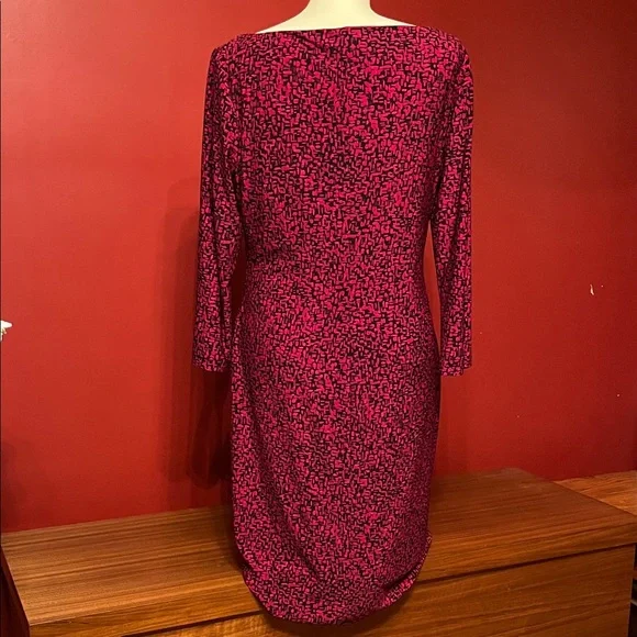 Like new Ralph Lauren Red and Black three-quarter length Sleeve Dress - Picture 9 of 16